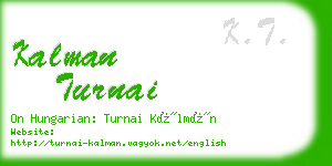 kalman turnai business card